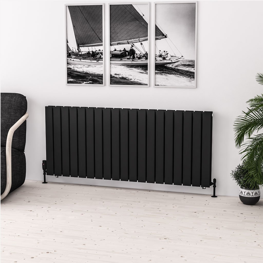 Warrington 600 x 1444 Radiator Type20 Matt Black