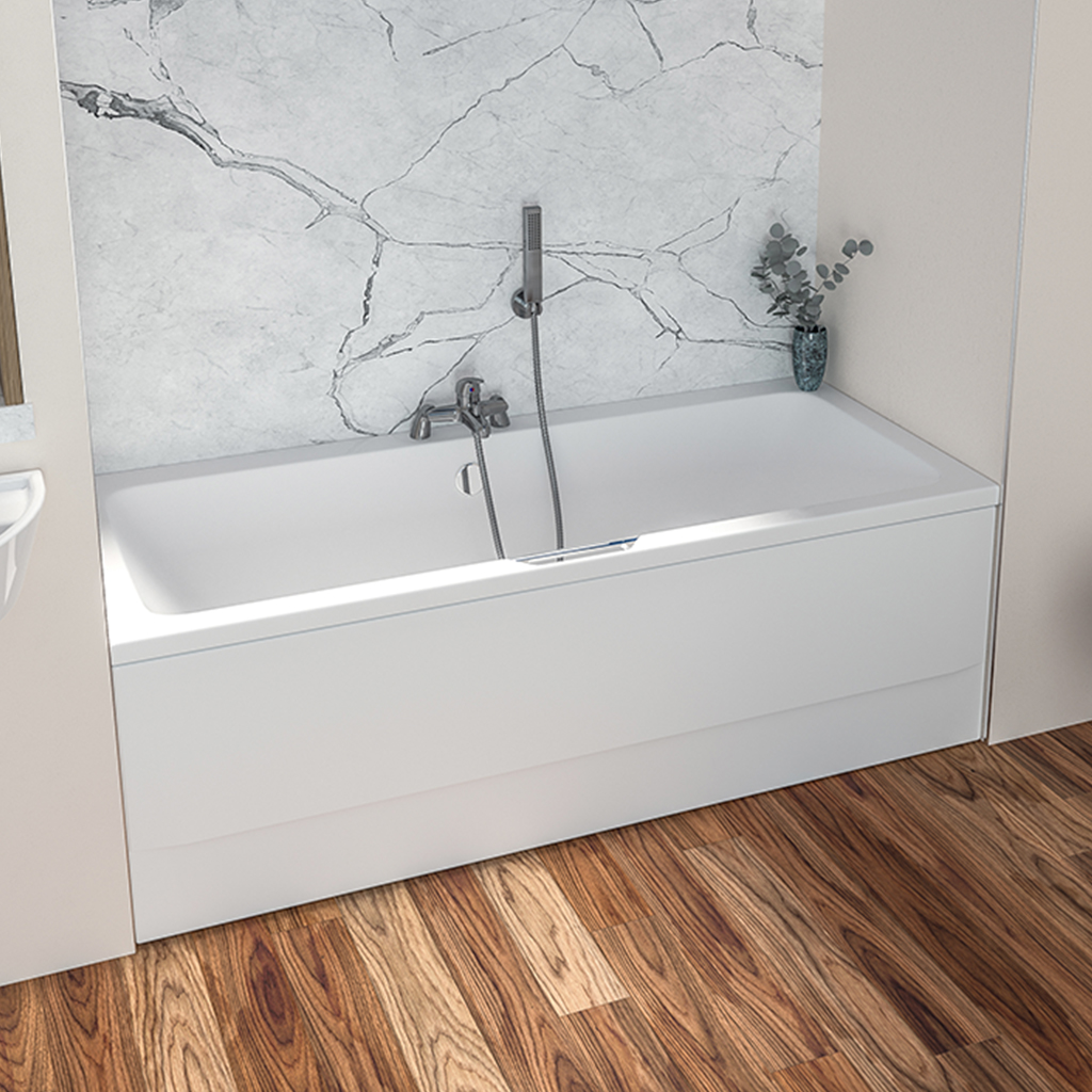 Portland Double Ended (DE) 1700 x 700 x 440mm 5mm Bath - White