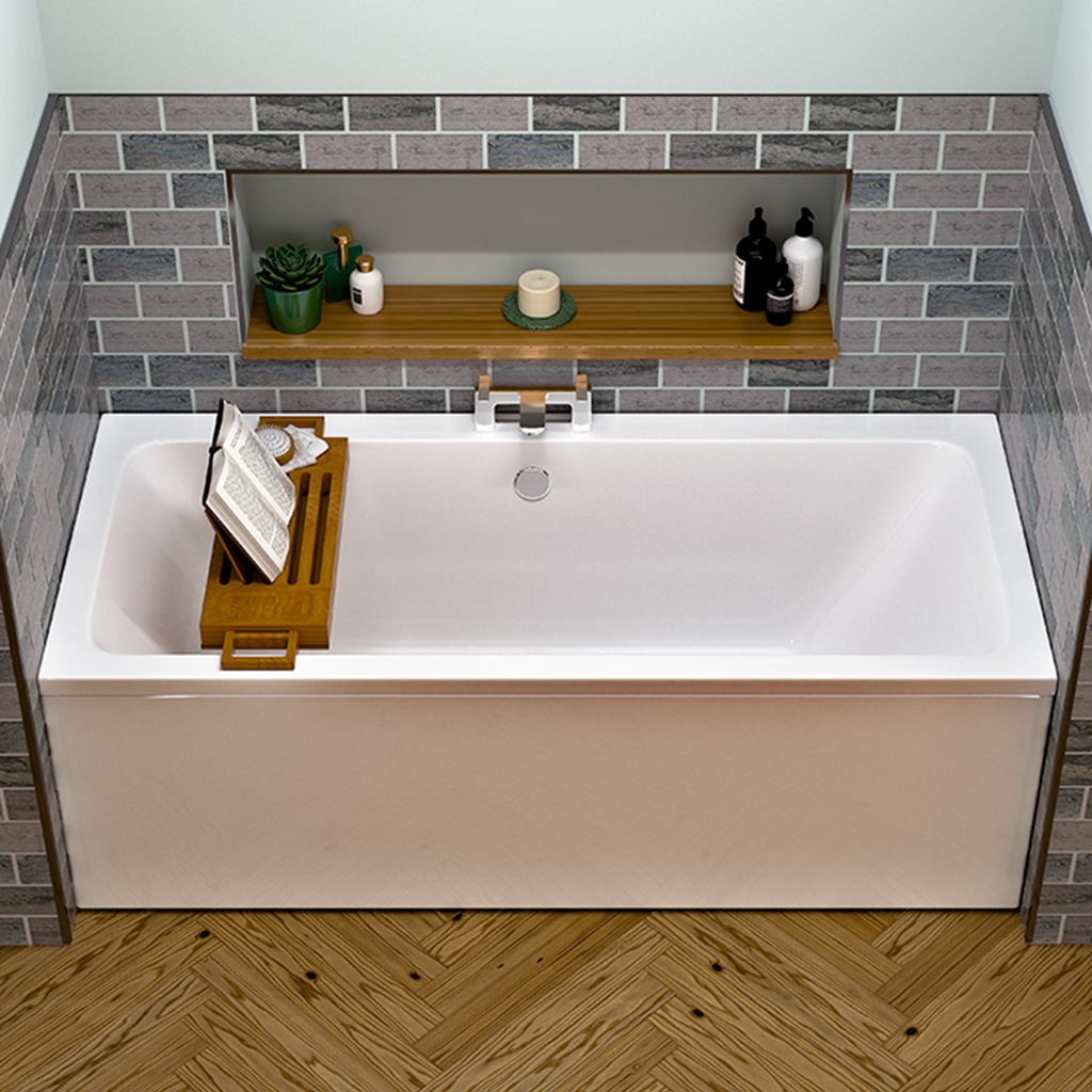 Portland Double Ended (DE) 1700 x 700 x 440mm Beauforte Bath - White