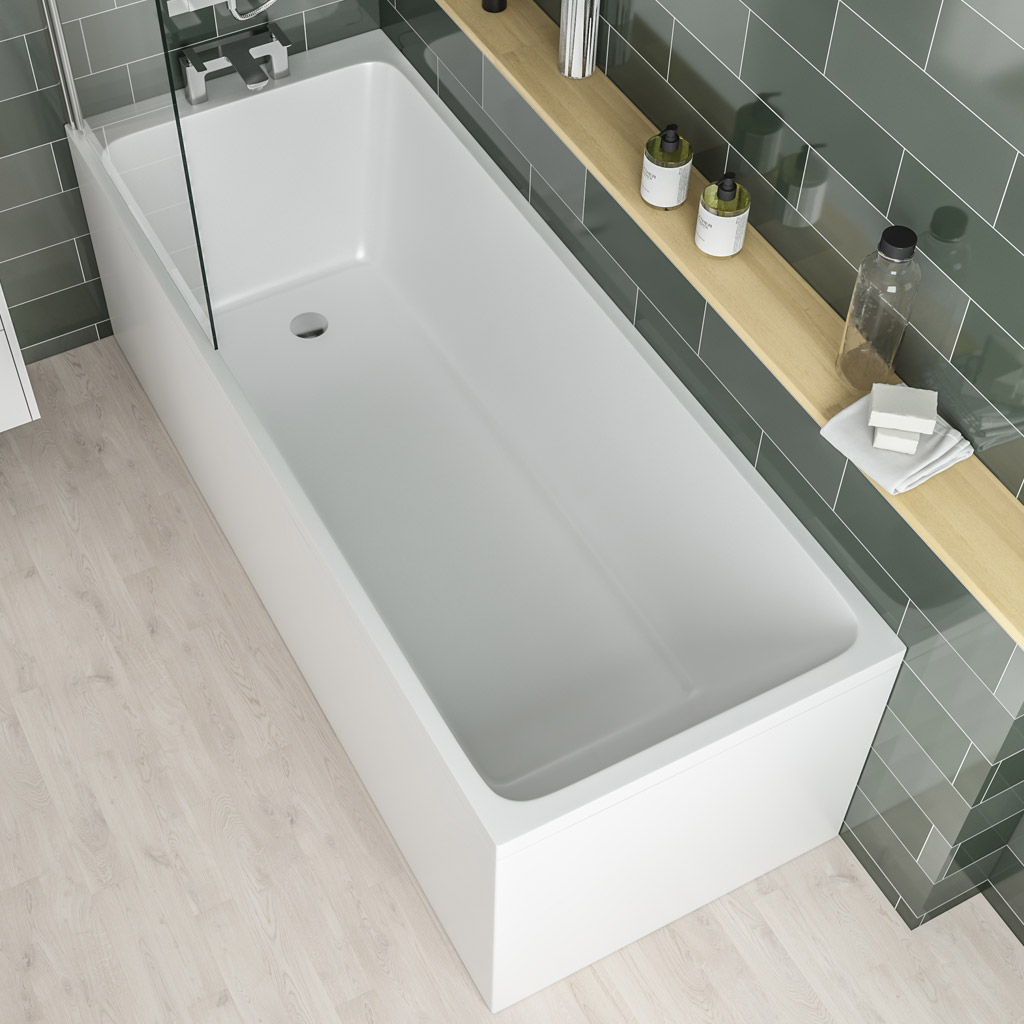 Malin Single Ended (SE) 1750 x 750 x 440mm Beauforte Bath - White