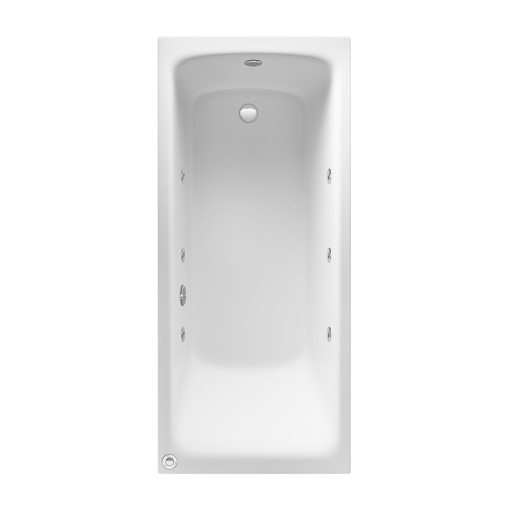 Rockall 1700 x 750 x 440mm Single Ended 6 Jet Whirlpool Beauforte Bath - White