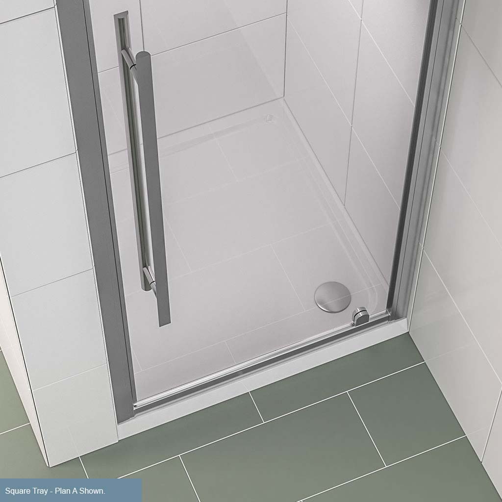Vantage Plan A 900mm x 900mm Square Shower Tray - White