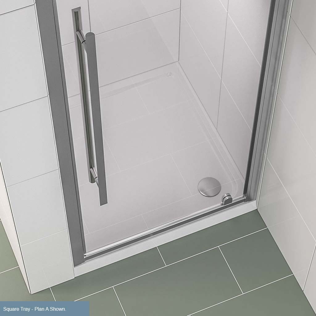 Vantage Plan B 1000mm x 1000mm Square Shower Tray - White