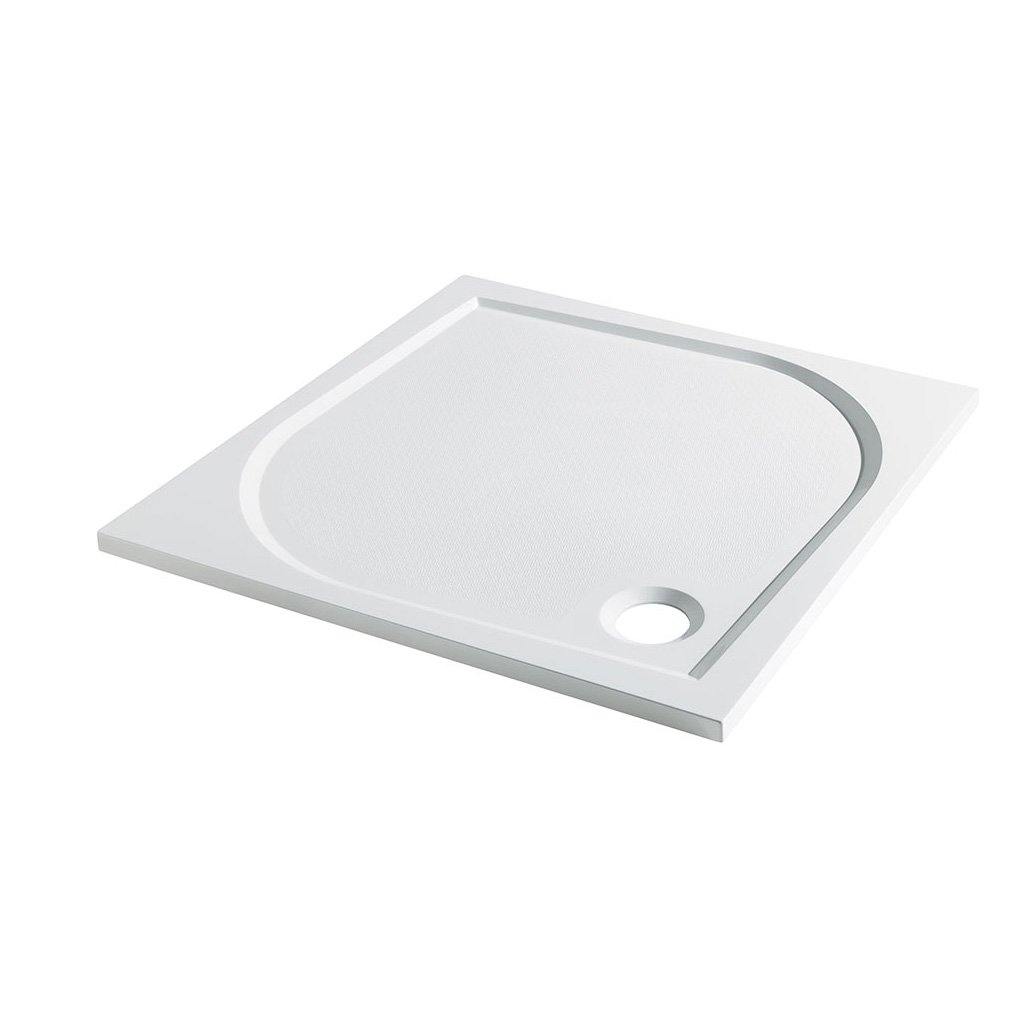 Vanguard 25 Plan C 900mm x 900mm Square Shower Tray - White