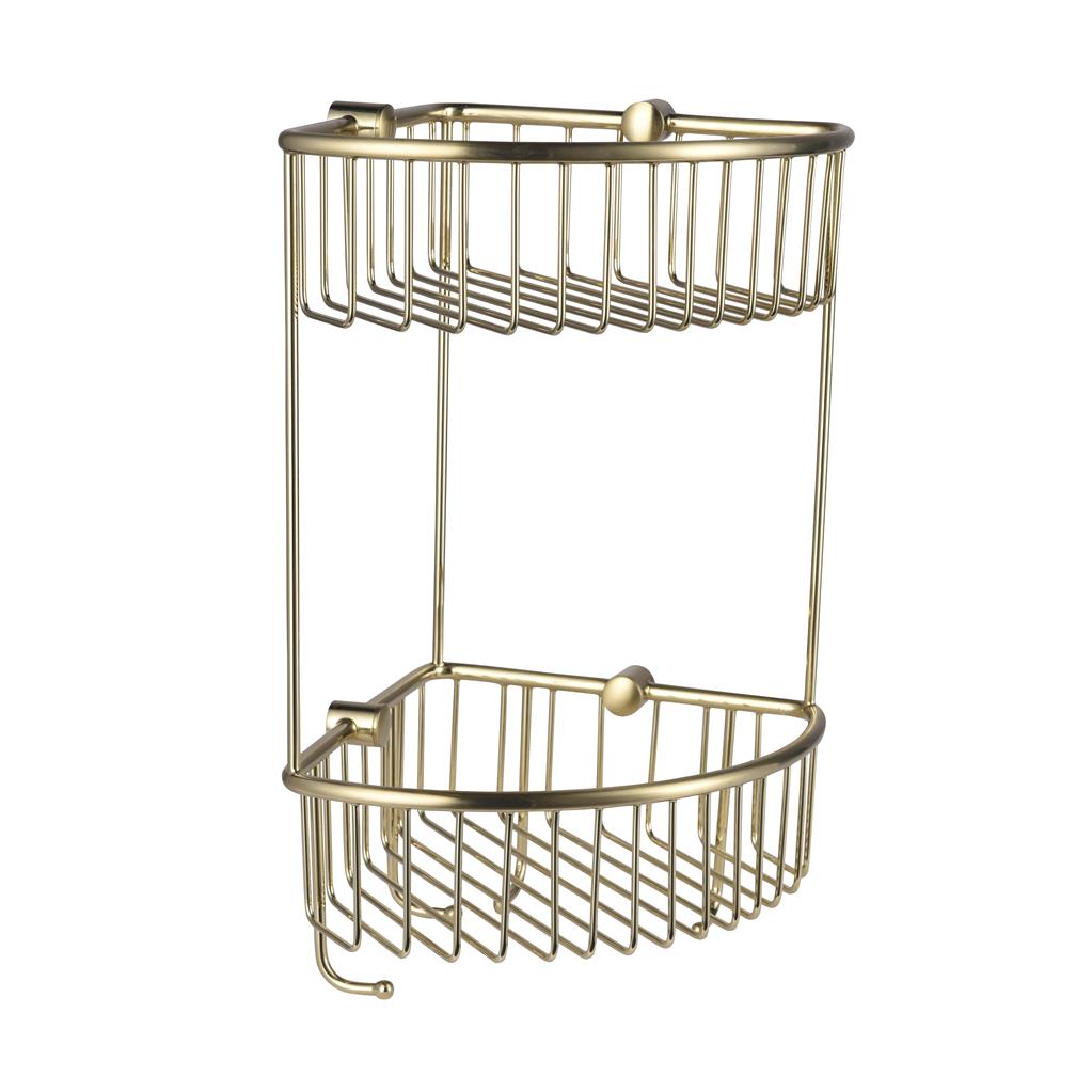 Baskets Double Basket - Brushed Brass