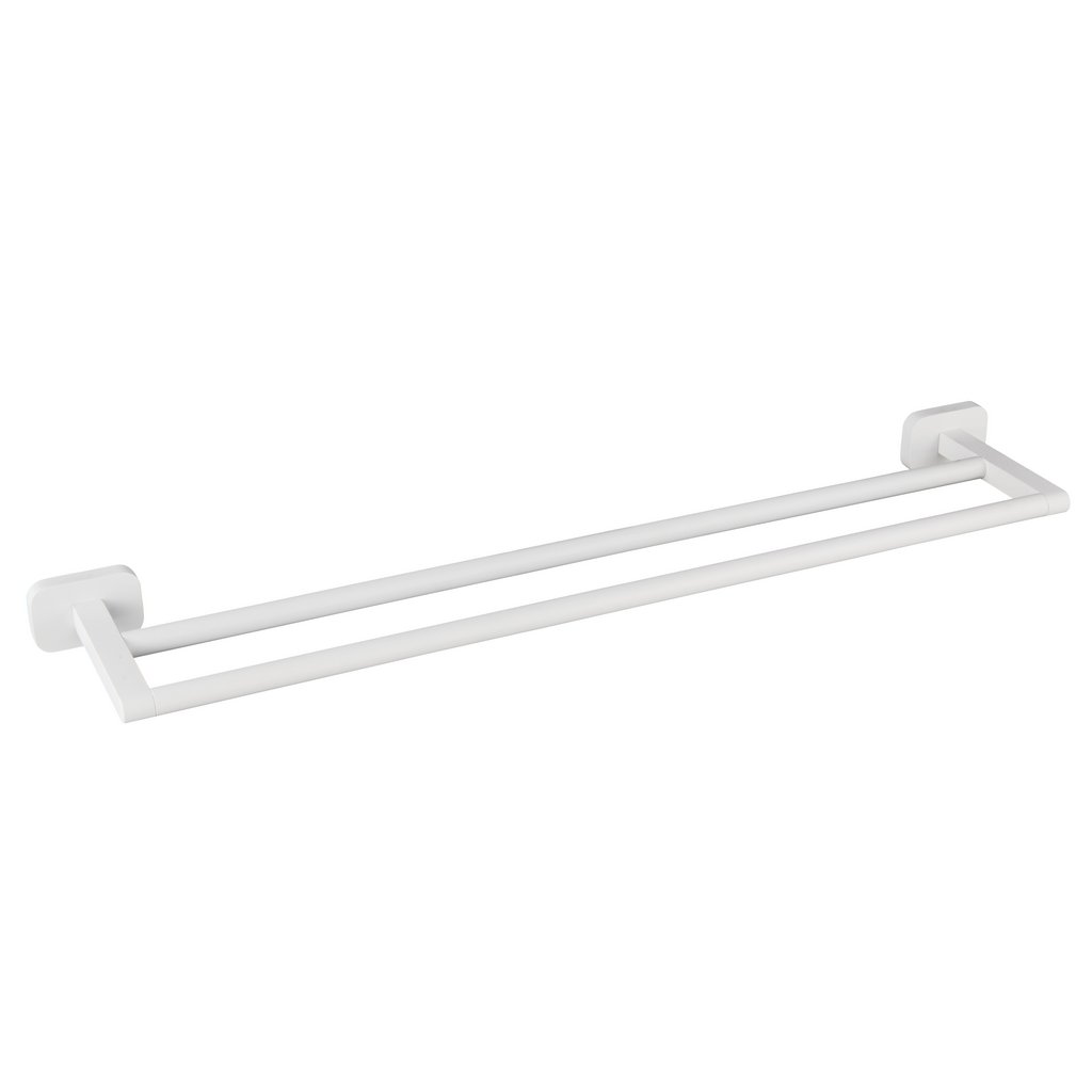 Asti Double Towel Holder - Matt White