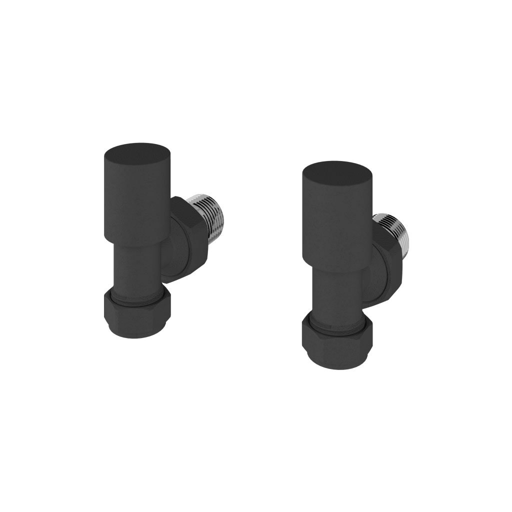 Angled Radiator Valves (pair) Matt Anthracite