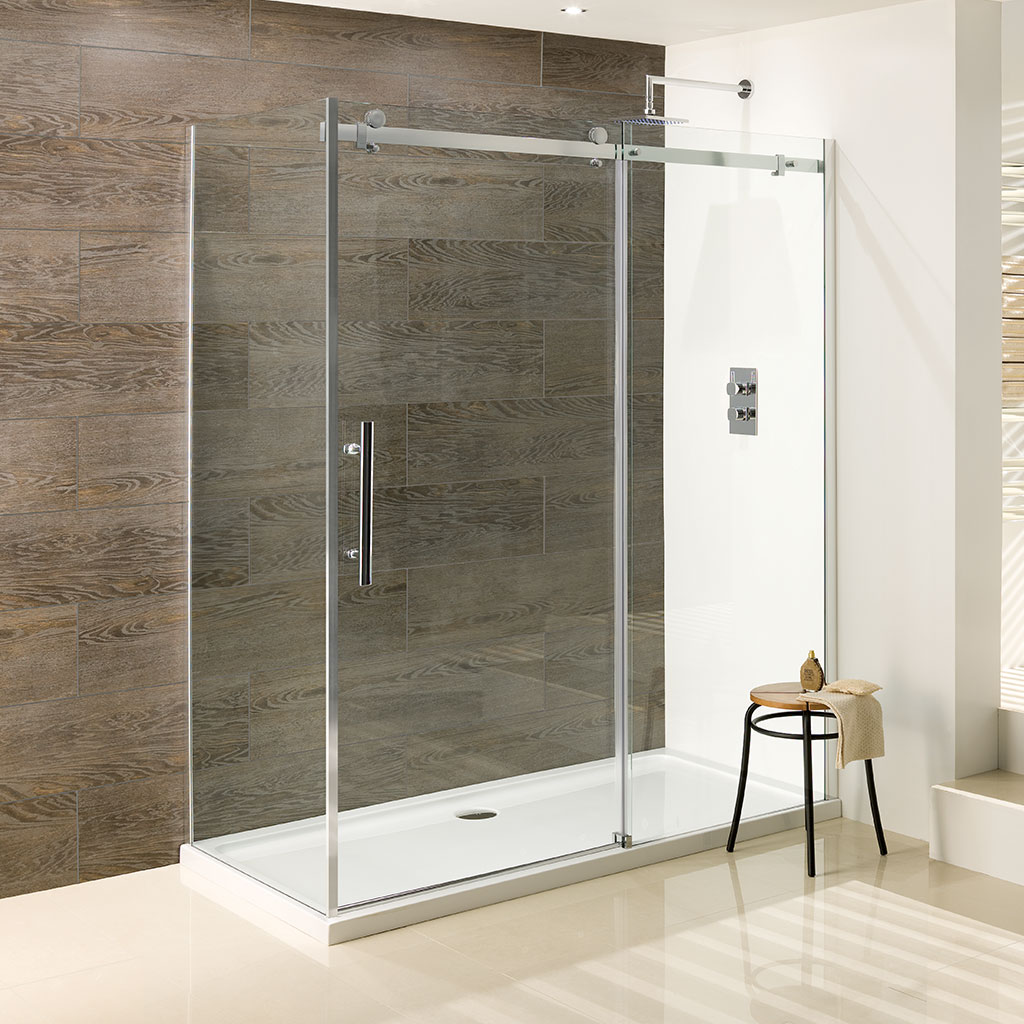 Vanguard 10mm 2000mm x 1100mm Slider Shower Door - Chrome