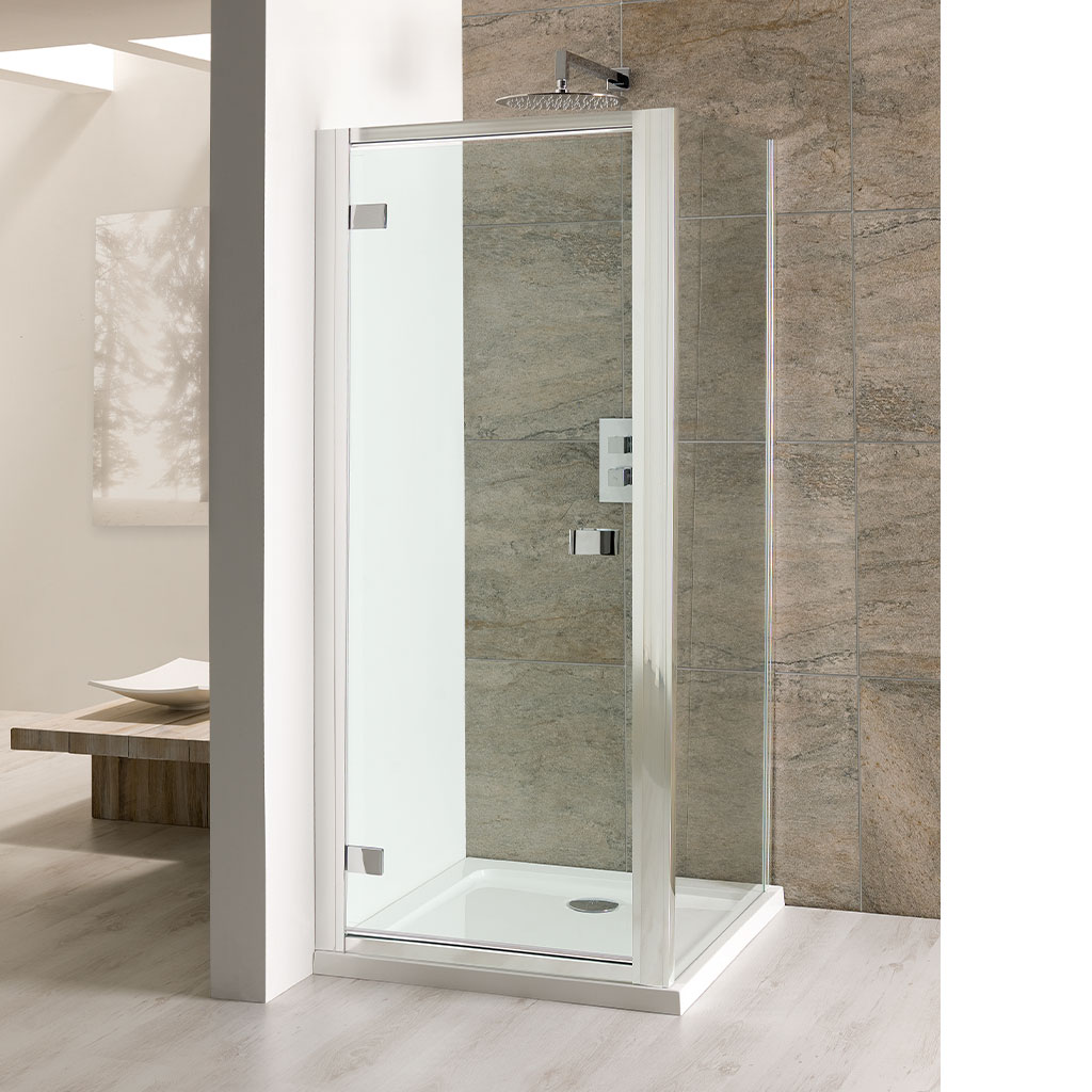 Volente 1850mm x 900mm Hinge Shower Door - Chrome