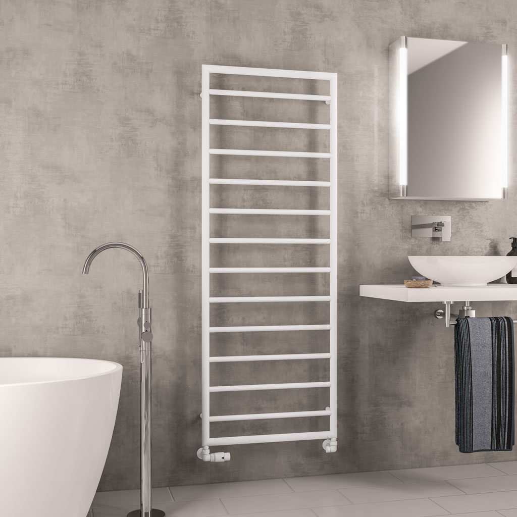 Kenilworth 1600 x 600mm. Towel Rail Matt White