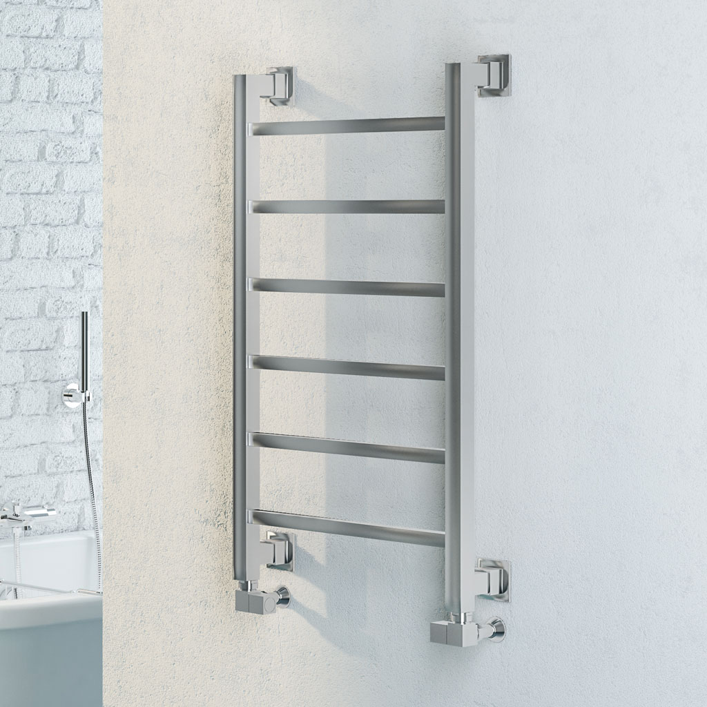 Loxley 800 x 600mm. Towel Rail Chrome