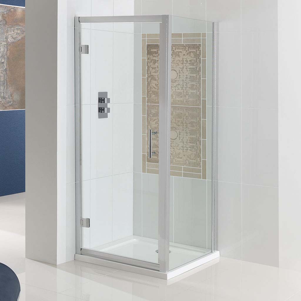 Vulcan 1850mm x 760mm Hinge Shower Door - Chrome