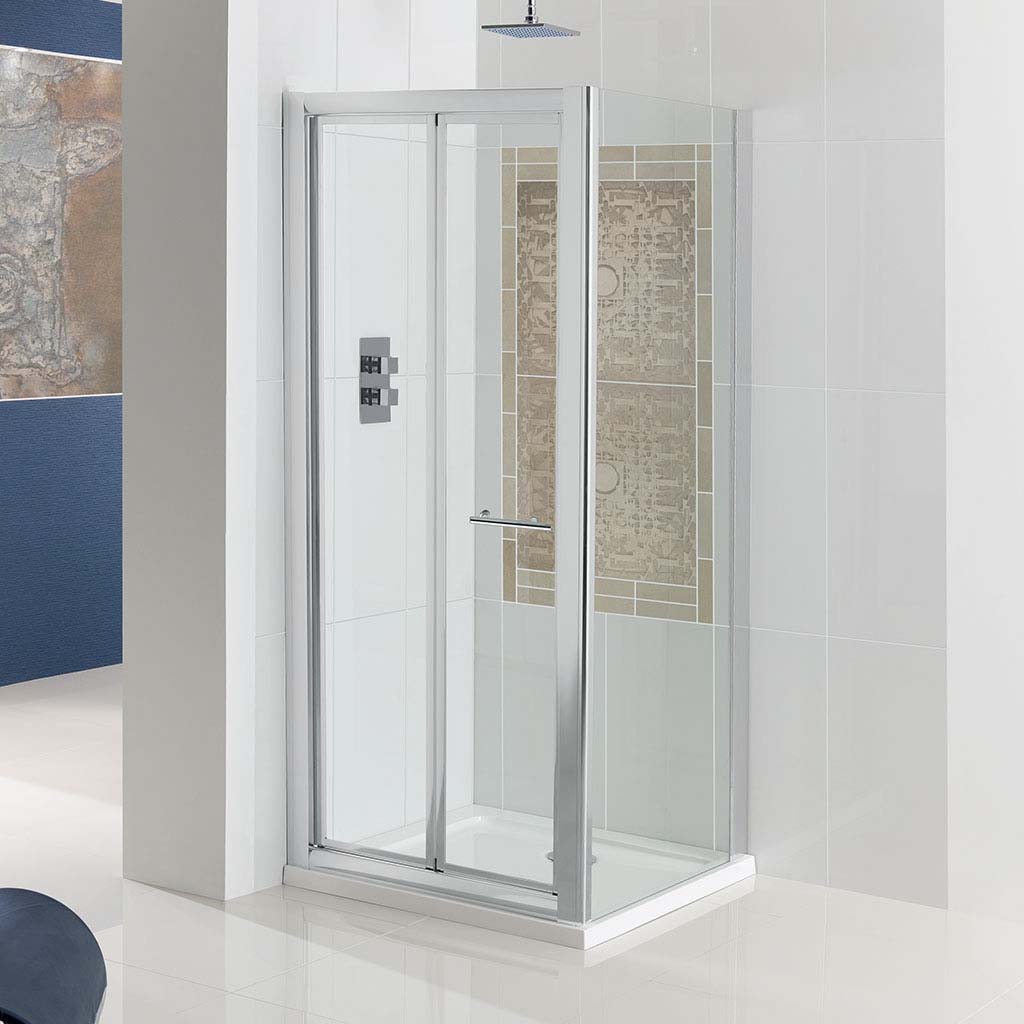 Vulcan 5mm 1850mm x 800mm Bi-Fold Shower Door - Chrome