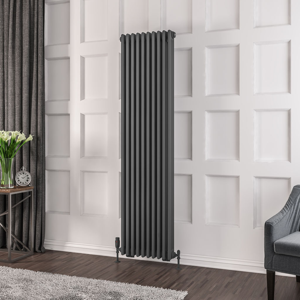 Rivassa 3 Column Rad. 1800x473mm Matt Anthracite