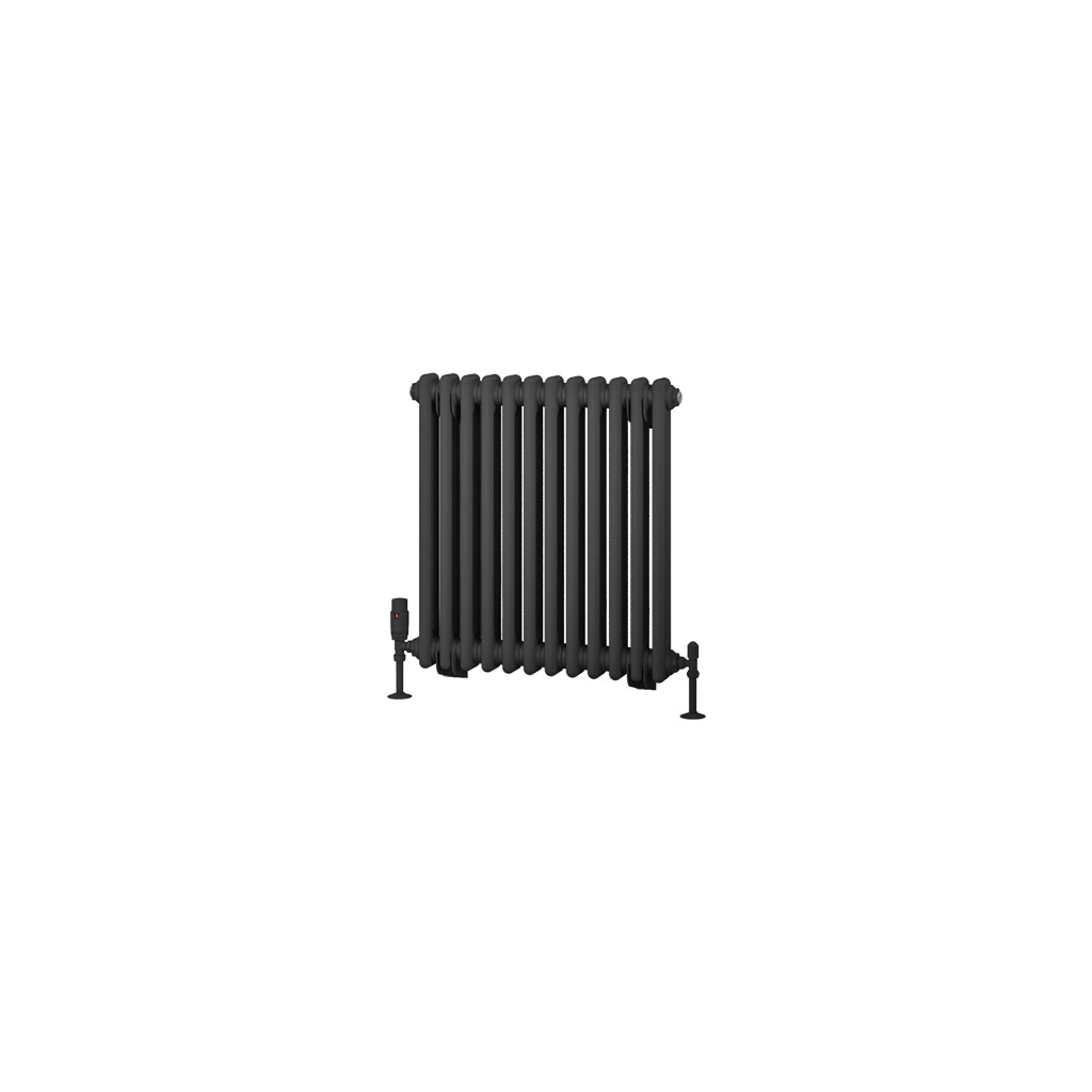 Rivassa 2 Column Radiator 600 x 563mm Matt Anthracite