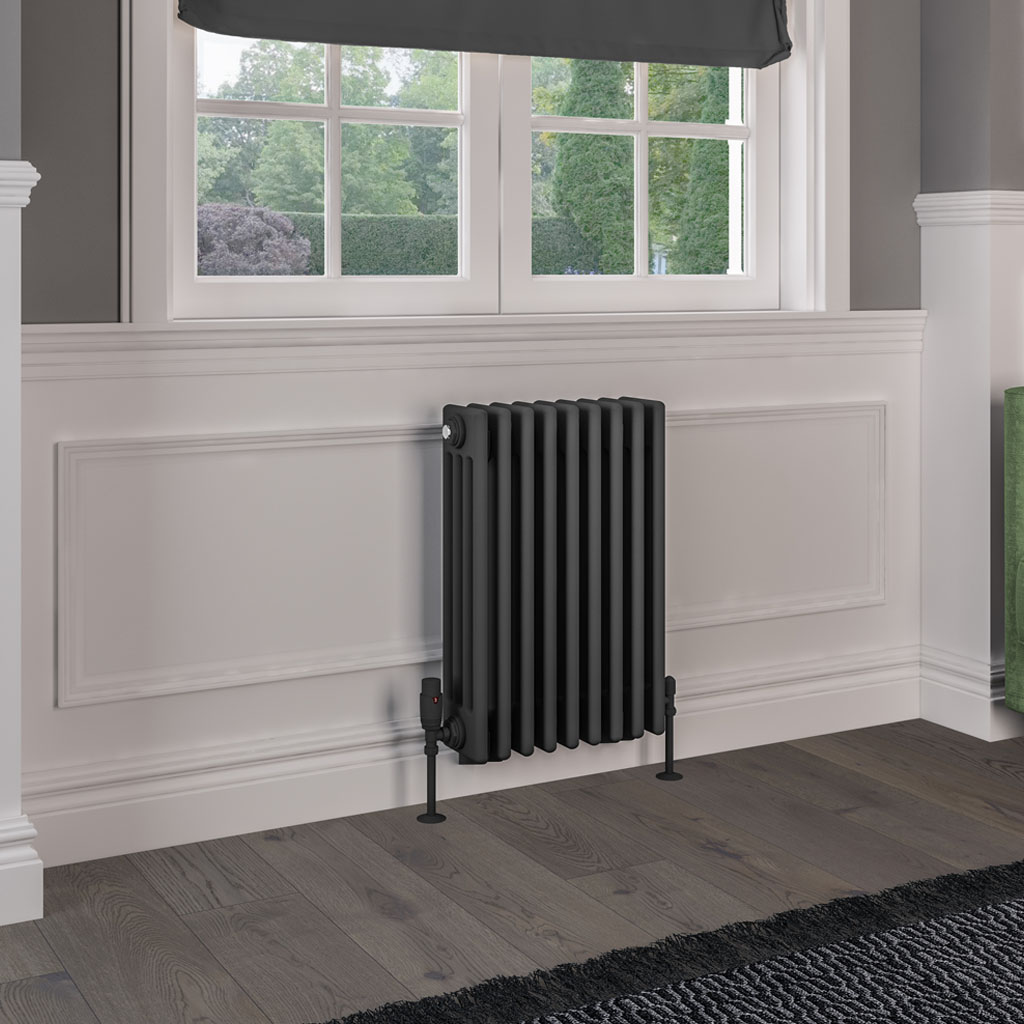 Rivassa 4 Column Radiator 600 x 425mm Matt Anthracite