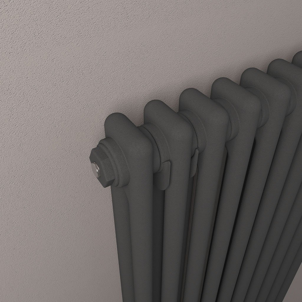 Rivassa 2 Column Radiator 600 x 1460mm Matt Anthracite