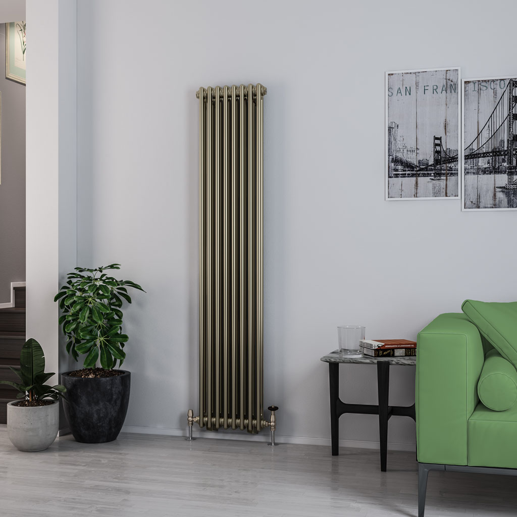 Rivassa 2 Column Radiator 1800 x 383mm Bronze Effect