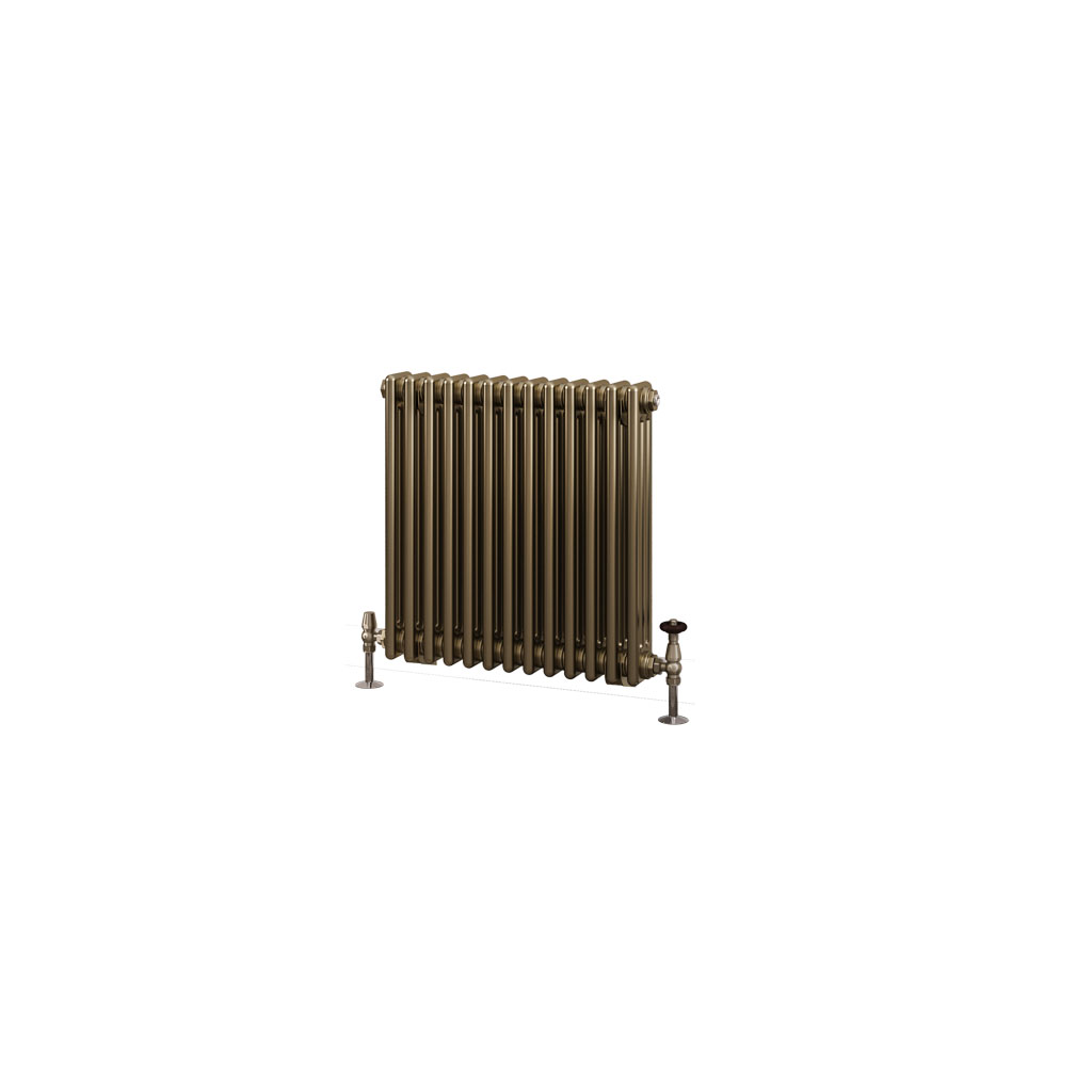Rivassa 3 Column Radiator 600 x 608mm Bronze Effect
