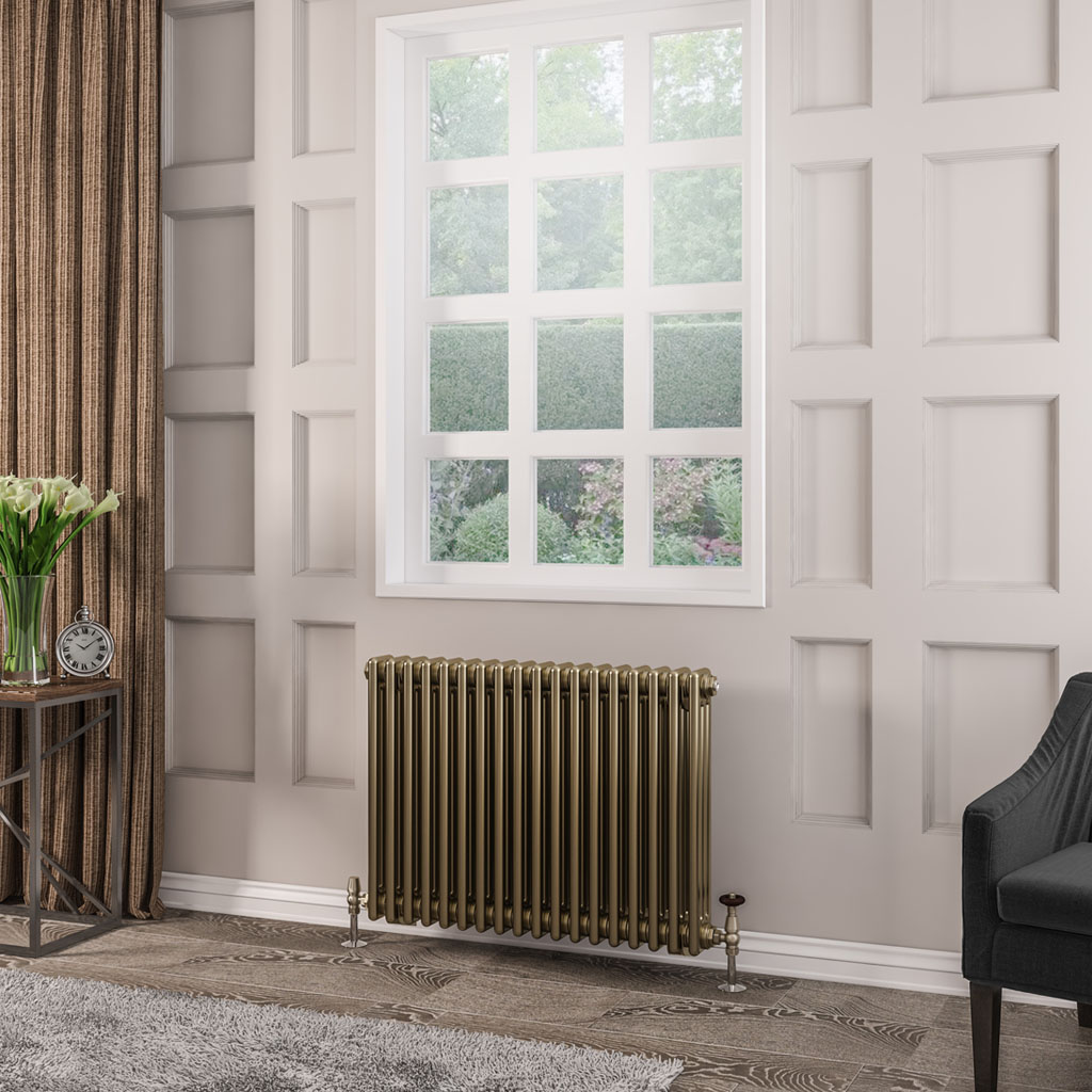 Rivassa 3 Column Radiator 600 x 833mm Bronze Effect