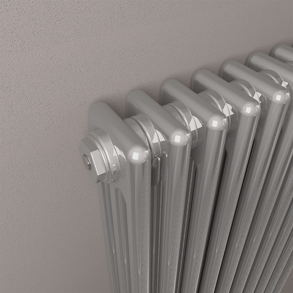 Rivassa 3 Column Radiator 1800 x 473mm Chrome Effect