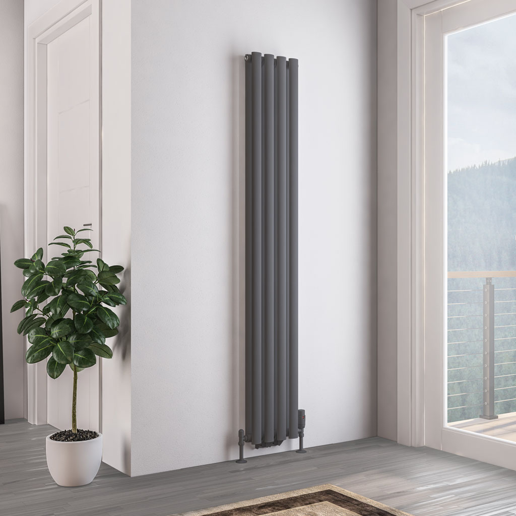 Tunstall Double 1800 x 280 Radiator Matt Anthracite