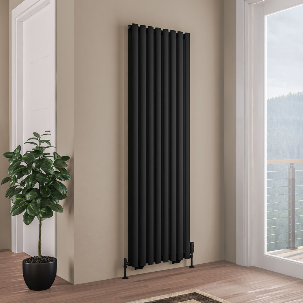 Tunstall Double 1800 x 560 Radiator Matt Black