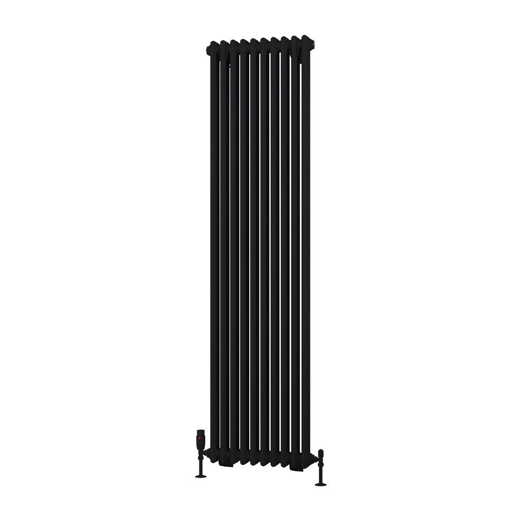 Rivassa 2 Column Radiator 1800 x 473mm Matt Black