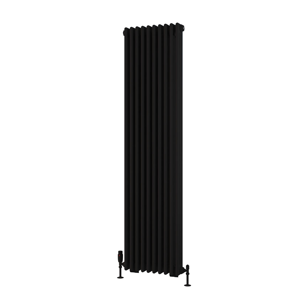 Rivassa 3 Column Radiator 1800 x 473mm Matt Black