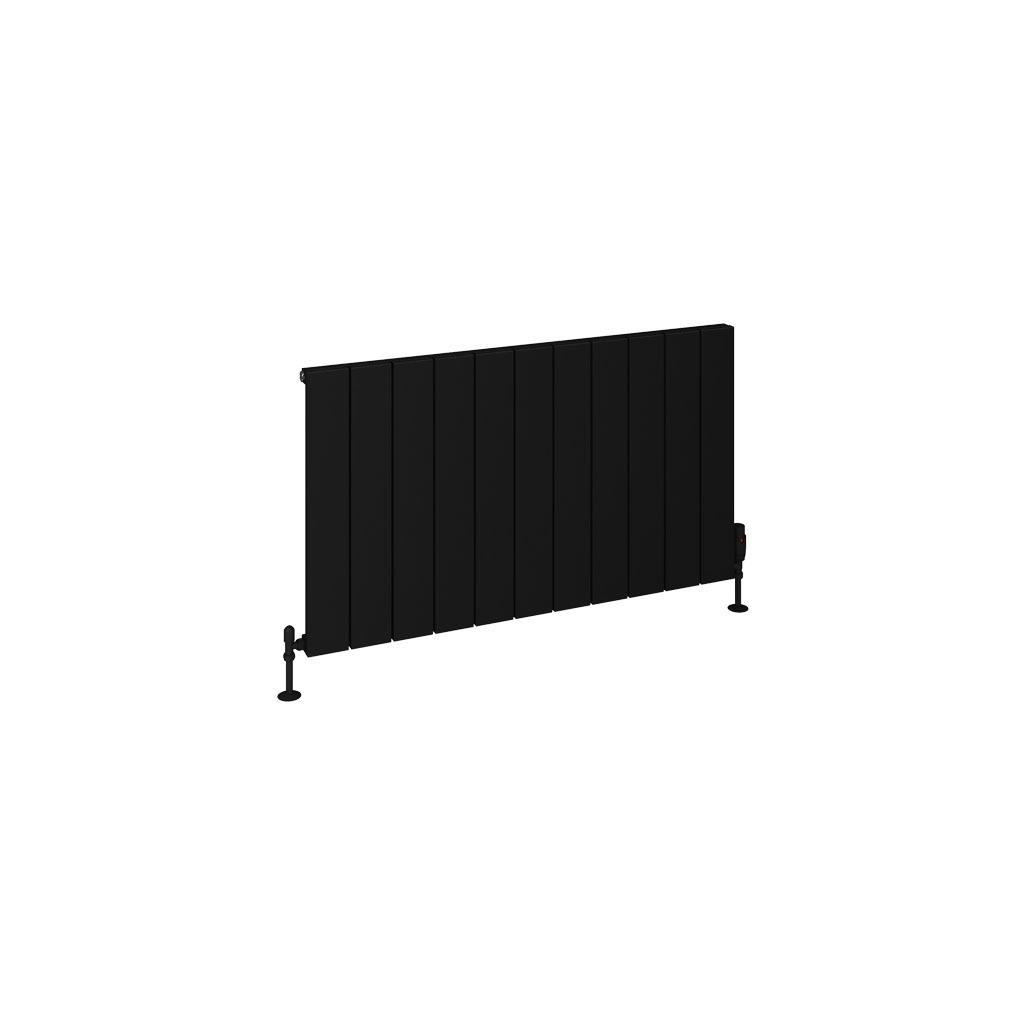 Rosano 600 x 1040 Aluminium Radiator Matt Black