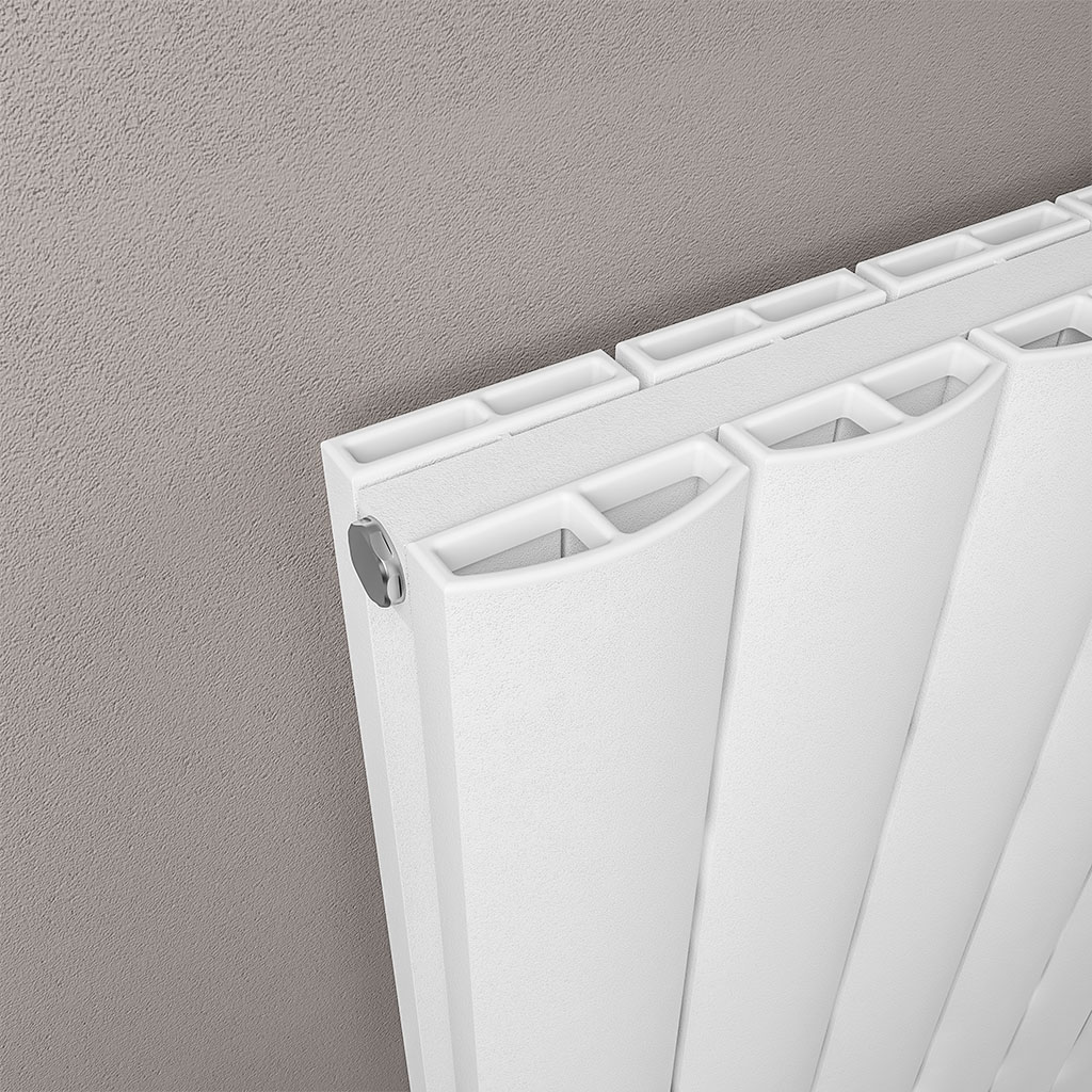 Guardia 1800 x 280 Aluminium Radiator Matt White