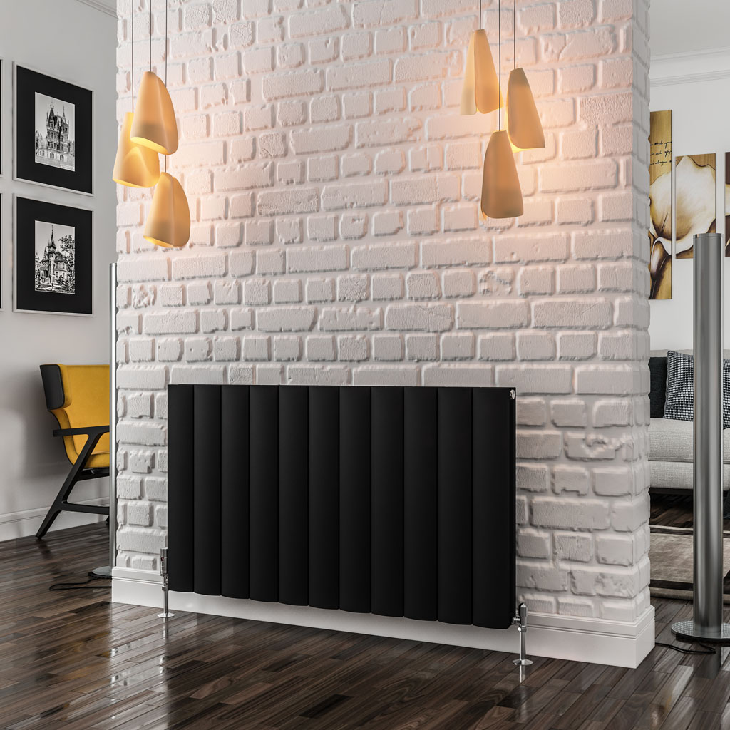 Guardia 600 x 1040 Aluminium Radiator Matt Black