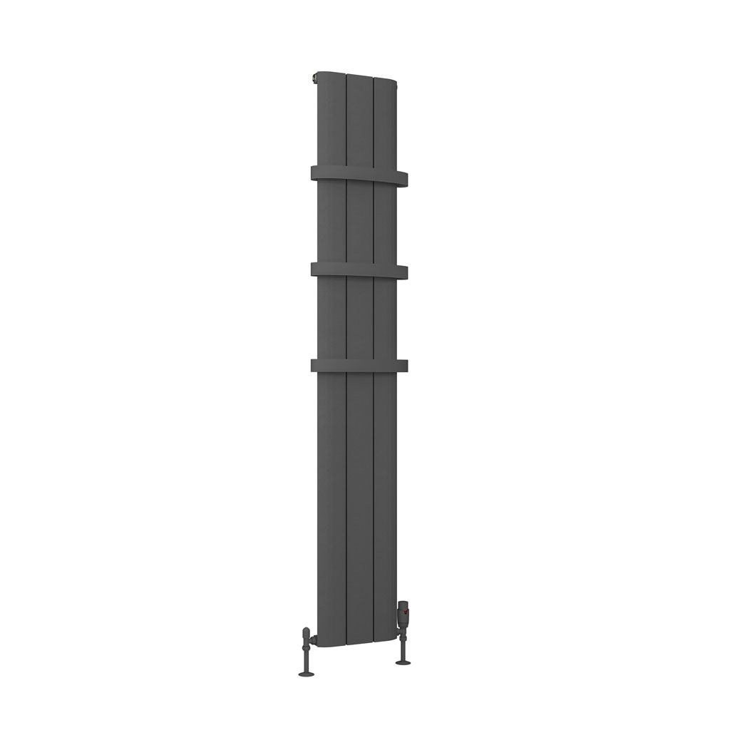 Peretti 1800 x 280 Aluminium Radiator Matt Anthracite