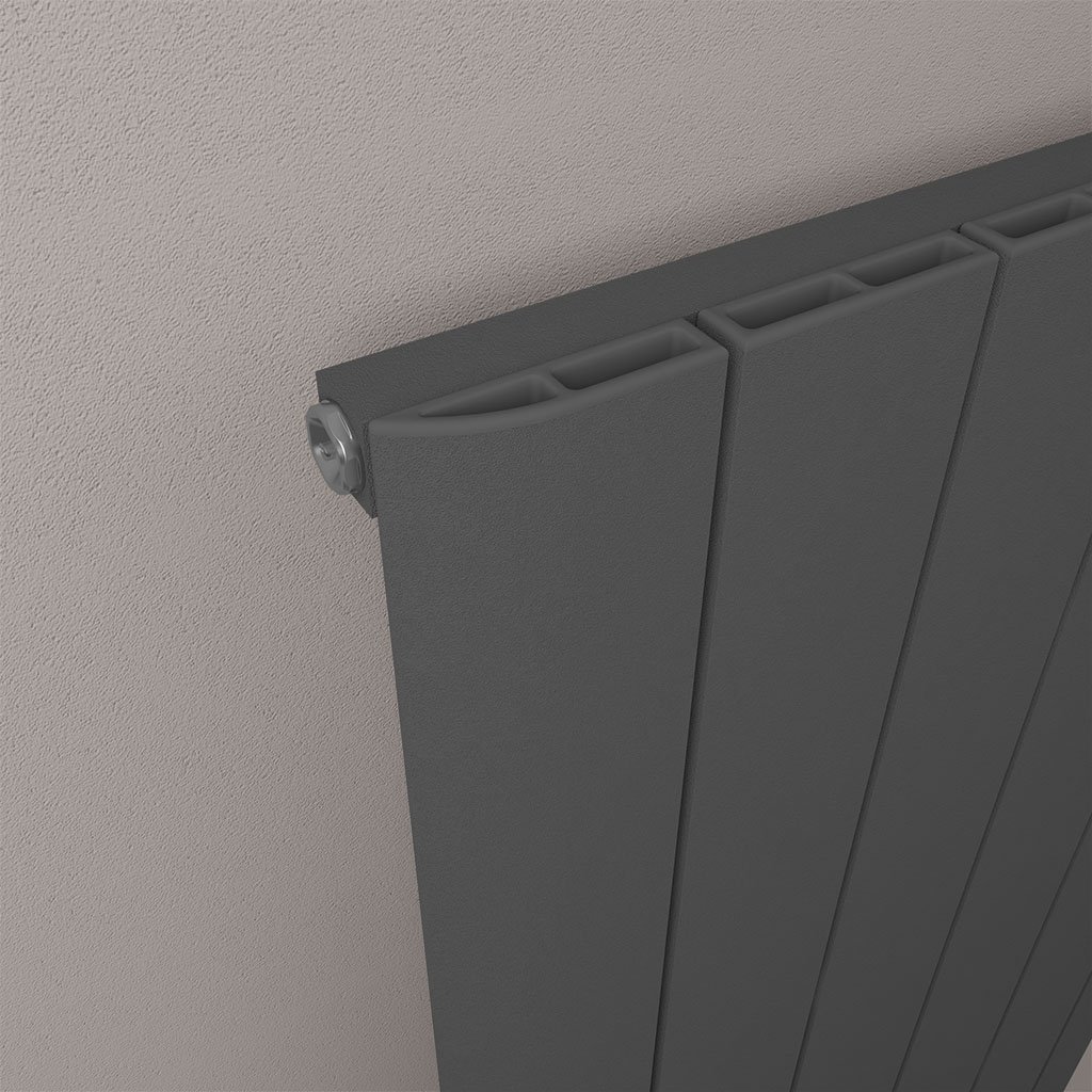 Peretti 1800 x 470 Aluminium Radiator Matt Anthracite