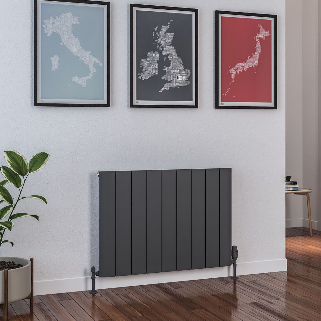 Peretti 600 x 850 Aluminium Radiator Matt Anthracite