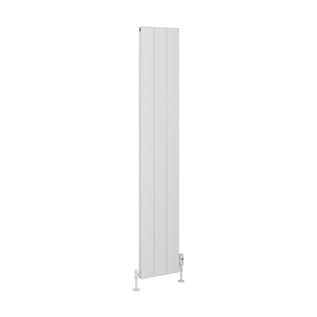 Vesima 1800 x 303 Aluminium Radiator Matt White