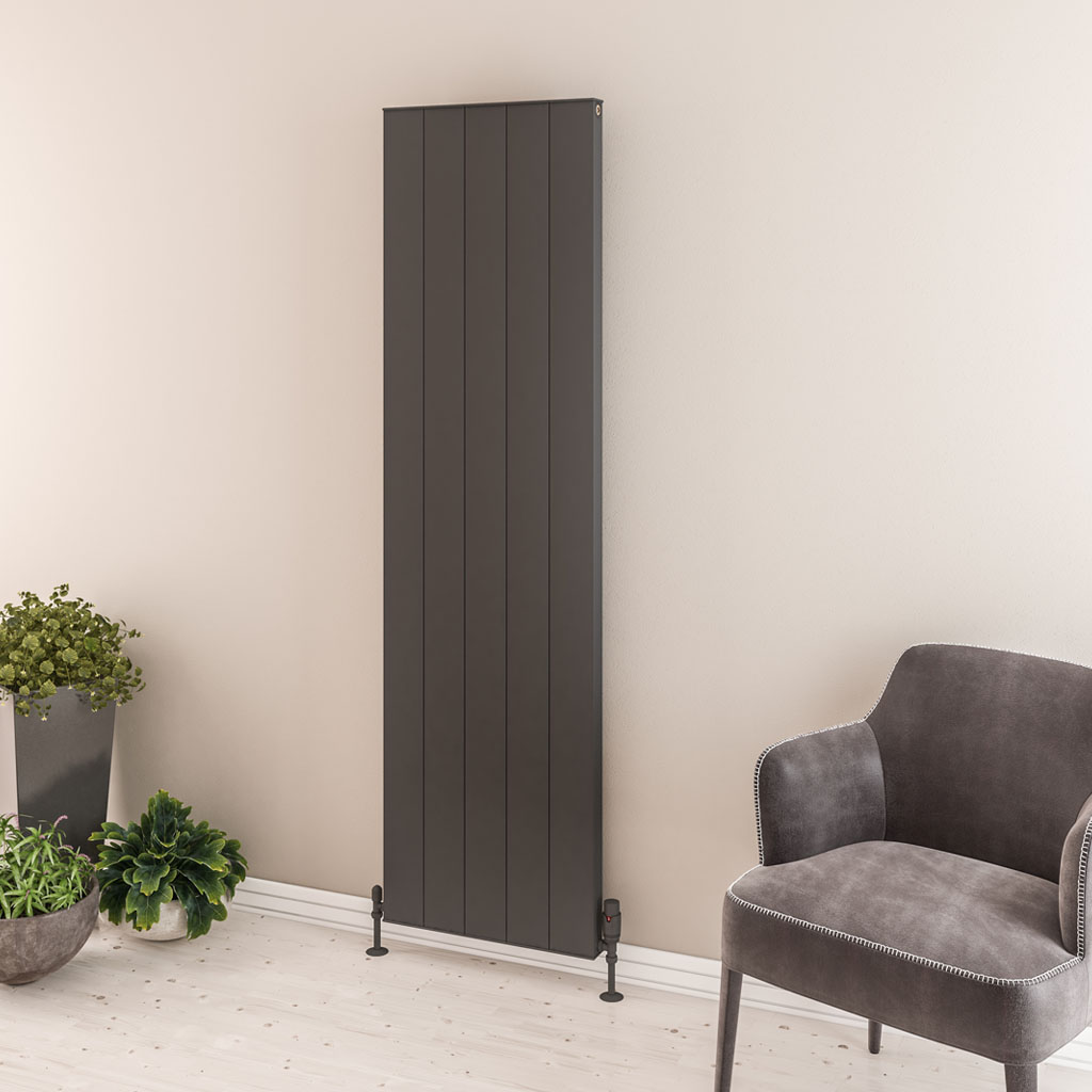 Vesima 1800 x 503 Aluminium Radiator Matt Anthracite