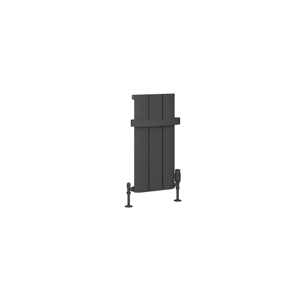 Peretti 600 x 280 Aluminium Radiator Matt Anthracite