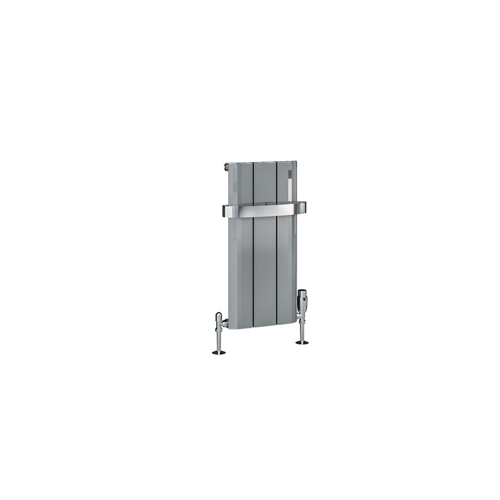 Peretti 600 x 280 Aluminium Radiator Polished Aluminium