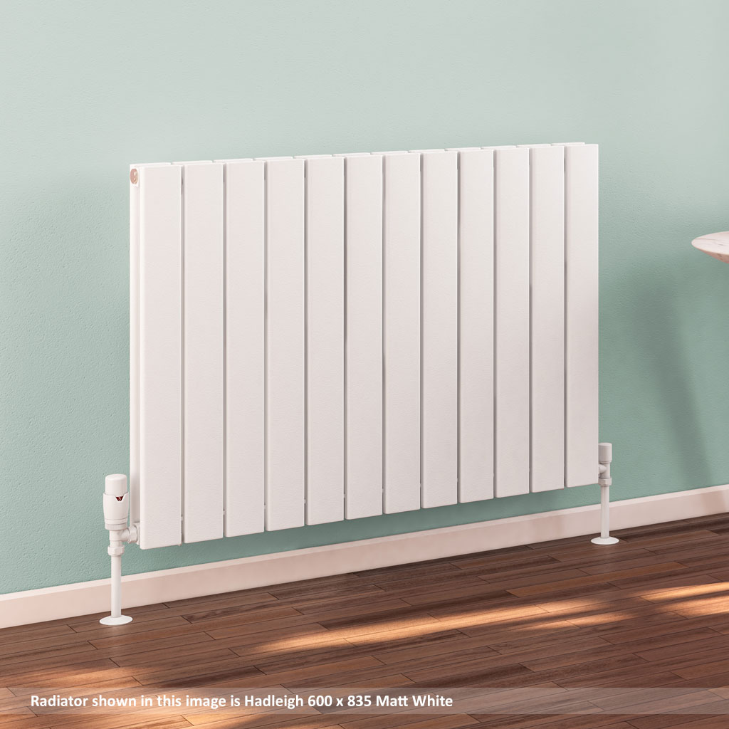 Hadleigh 600 x 835 Aluminium Radiator Matt White