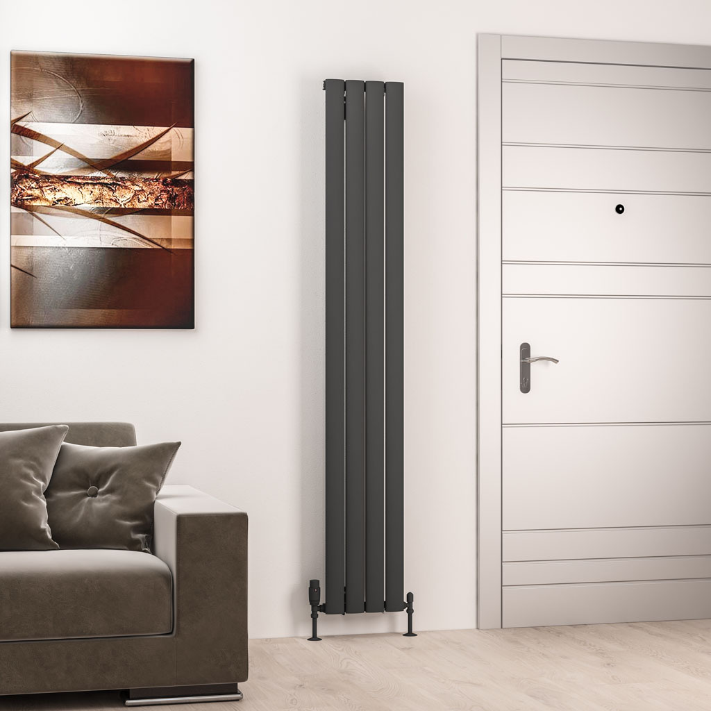 Sandhurst 1800 x 275 Aluminium Radiator Matt Anthracite