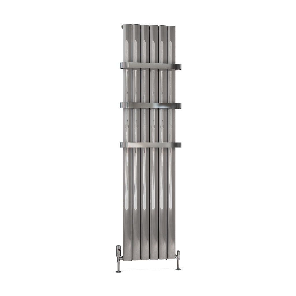 Sandhurst 1800 x 415 Aluminium Radiator Polished Aluminium