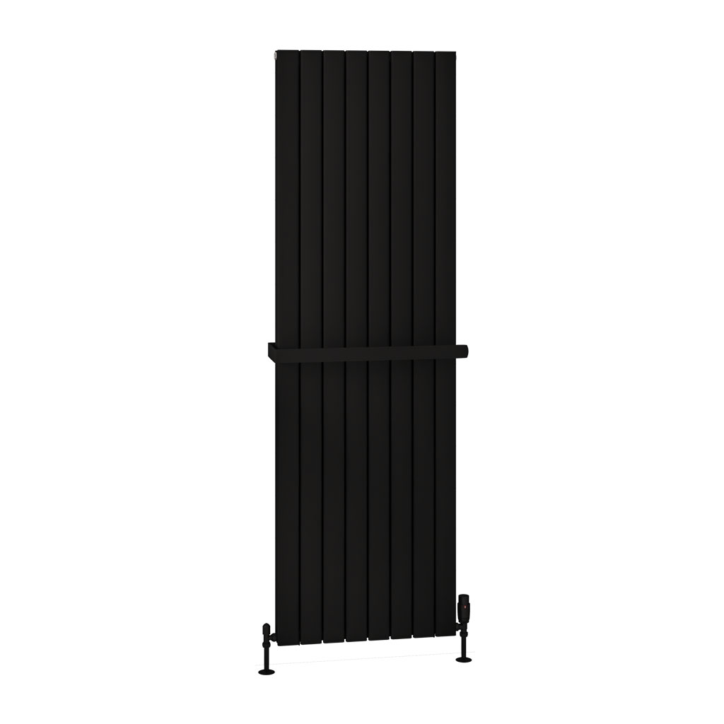 Hadleigh 1800 x 555 Aluminium Radiator Matt Black