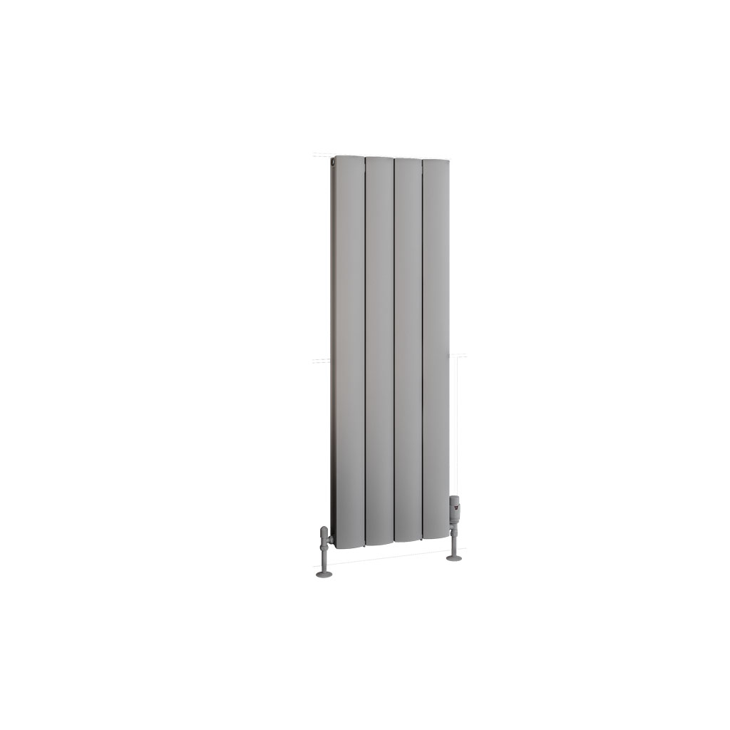 Guardia 1200 x 375 Aluminium Radiator Matt Grey