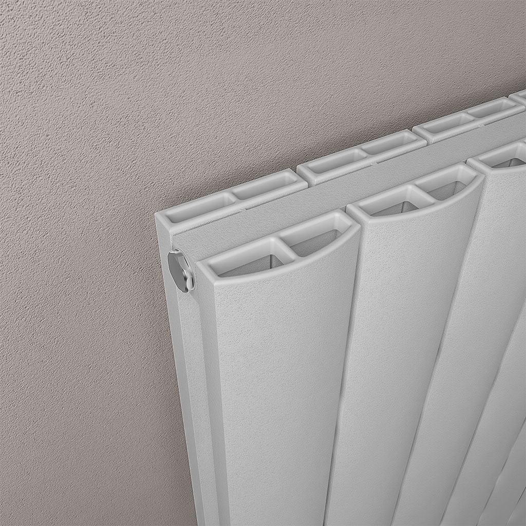 Guardia 1200 x 470 Aluminium Radiator Matt Grey