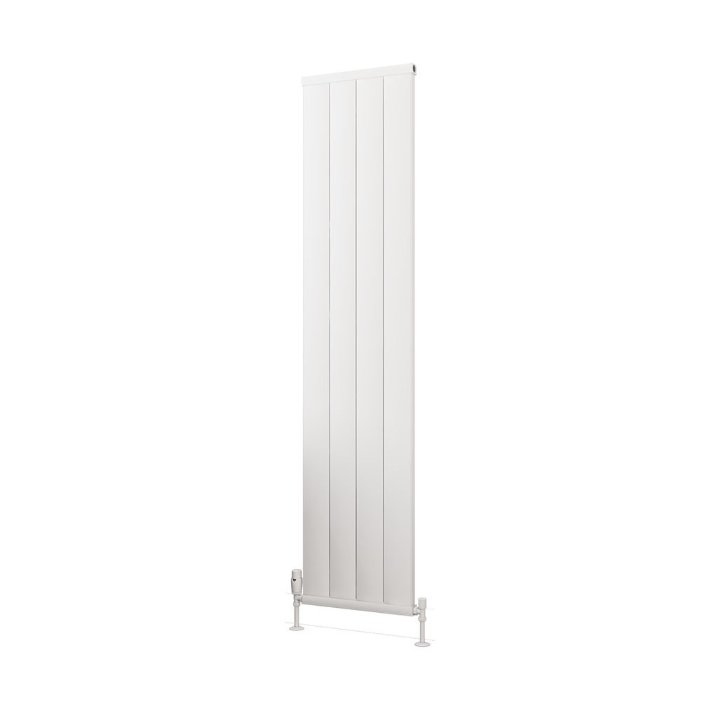 Kingswood Slimline 1800 x 410 Aluminium Radiator Matt White