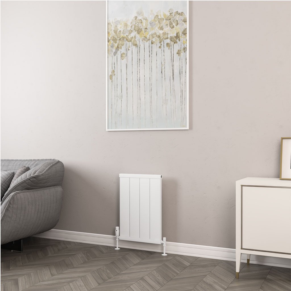 Kingswood Slimline 600 x 410 Aluminium Radiator Matt White