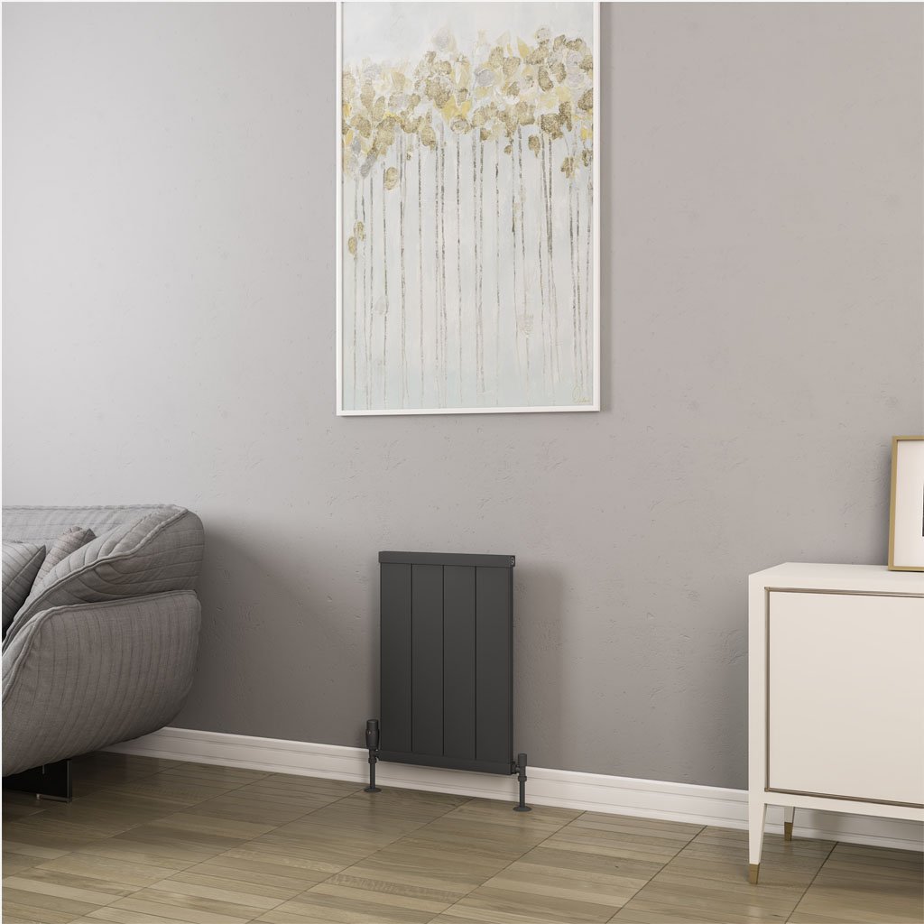 Kingswood Slimline 600 x 410 Aluminium Radiator Matt Anthracite