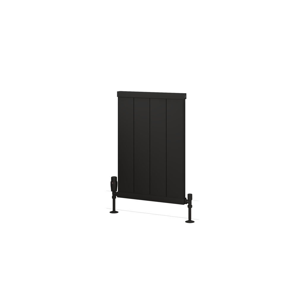 Kingswood Slimline 600 x 410 Aluminium Radiator Matt Black