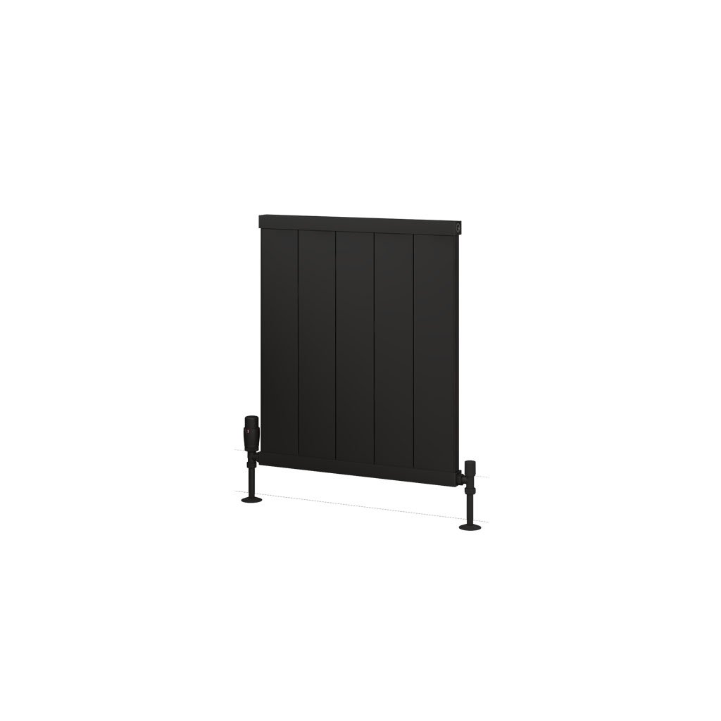 Kingswood Slimline 600 x 510 Aluminium Radiator Matt Black